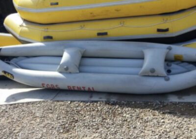 white rental inflatable boat